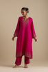 Arundhati fuchsia pink A-line kurta set