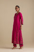Arundhati fuchsia pink straight long kurta set