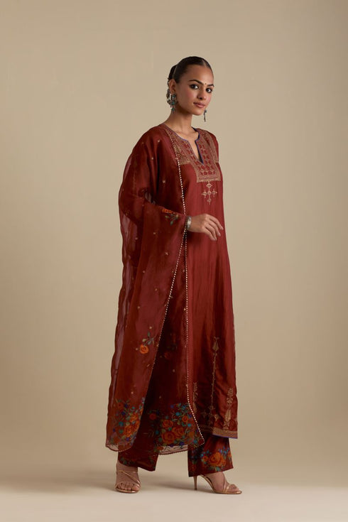 Arundhati maroon kurta set