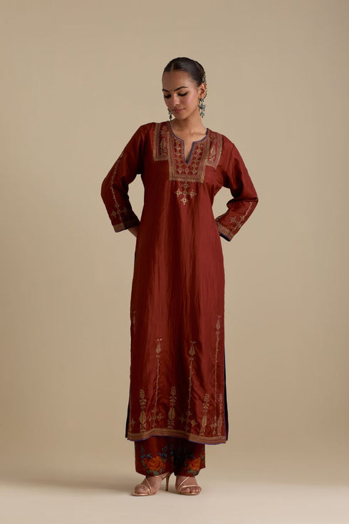 Arundhati maroon kurta set