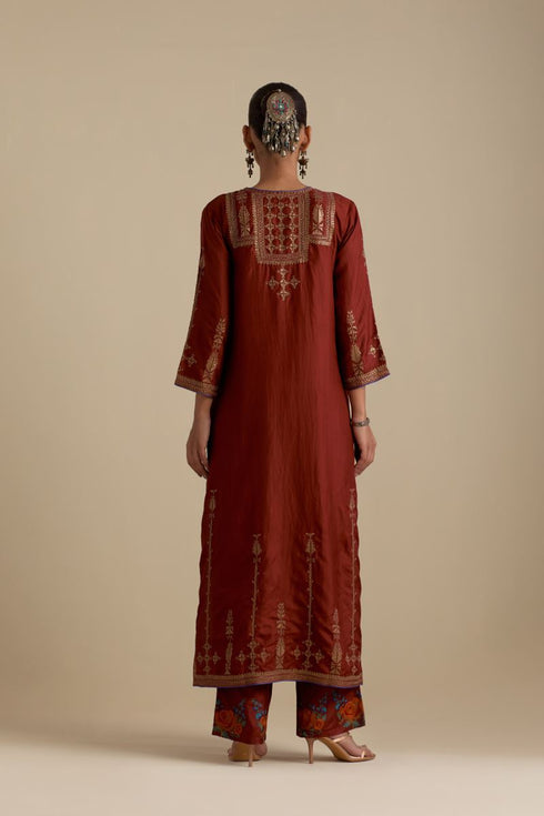 Arundhati maroon kurta set