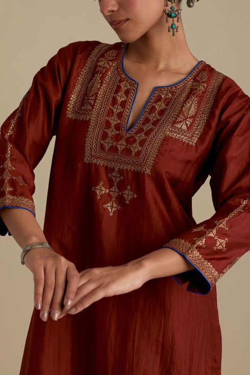 Arundhati maroon kurta set