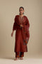 Arundhati maroon straight kurta set