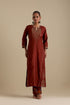 Arundhati maroon straight kurta set