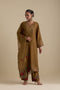 Arundhati olive green A-line kurta set
