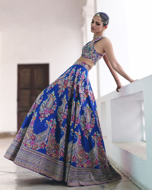 Aryahi royal blue lehenga set