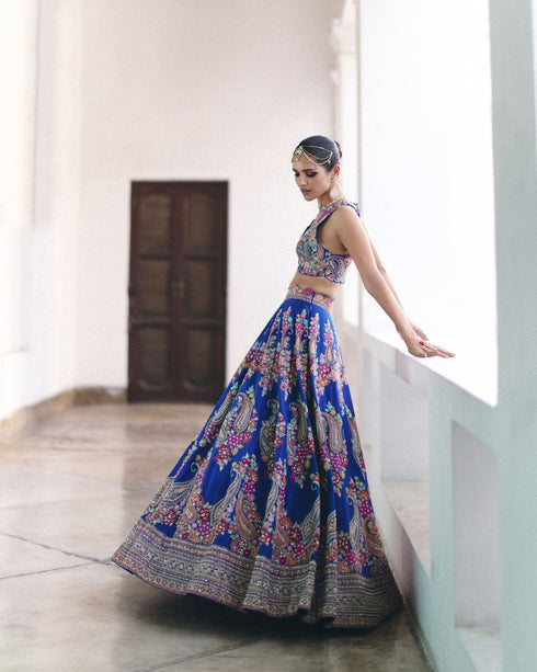Aryahi royal blue lehenga set