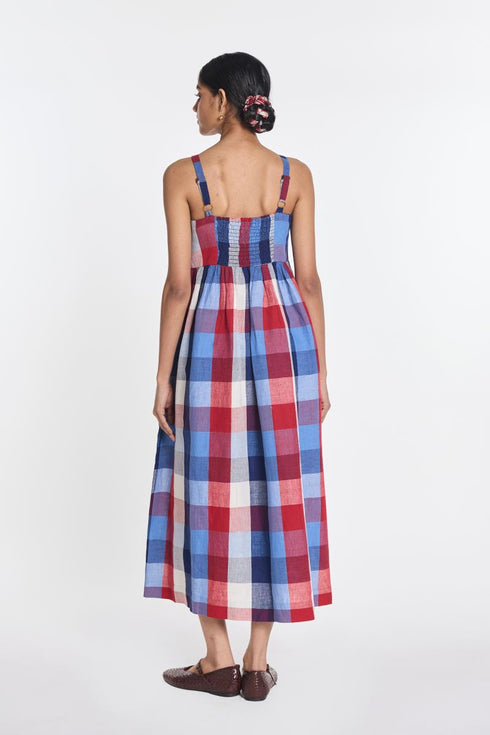 Asphodel multicheck dress