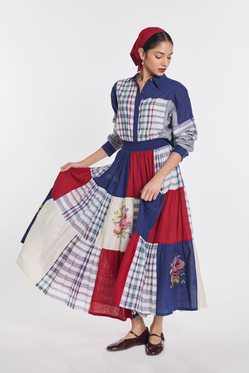Astilbe patchwork skirt