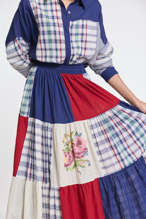 Astilbe patchwork skirt