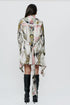 Astral print asymmetric short dress