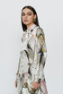 Astral print asymmetric short dress