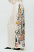 Astral print off white broad pants