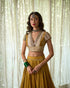 Avni basant yellow, grey and beige blouse