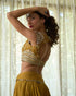 Avni basant yellow, grey and beige blouse