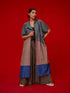 Awaken teal, grey and water blue tunic
