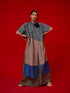 Awaken teal, grey and water blue tunic