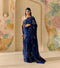 Azulea indigo and silver embellished sari
