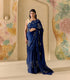 Azulea indigo and silver embellished sari