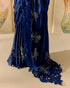 Azulea indigo and silver embellished sari