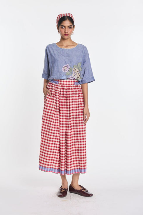 Azurea elasticated skirt