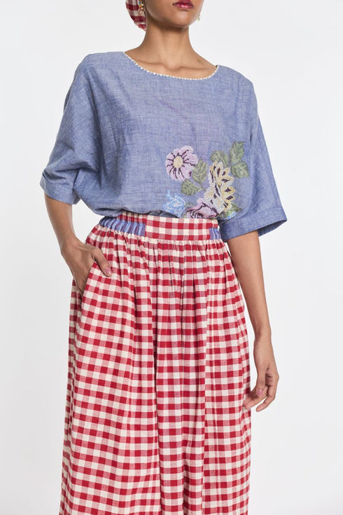 Azurea elasticated skirt