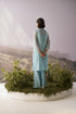 Azure beaded checkered kurta