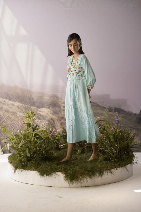 Azure beaded dress