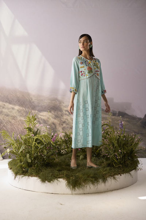 Azure beaded dress