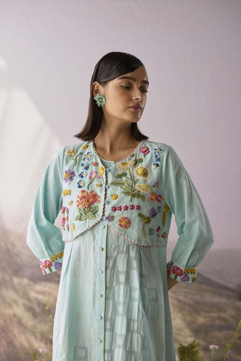 Azure beaded dress