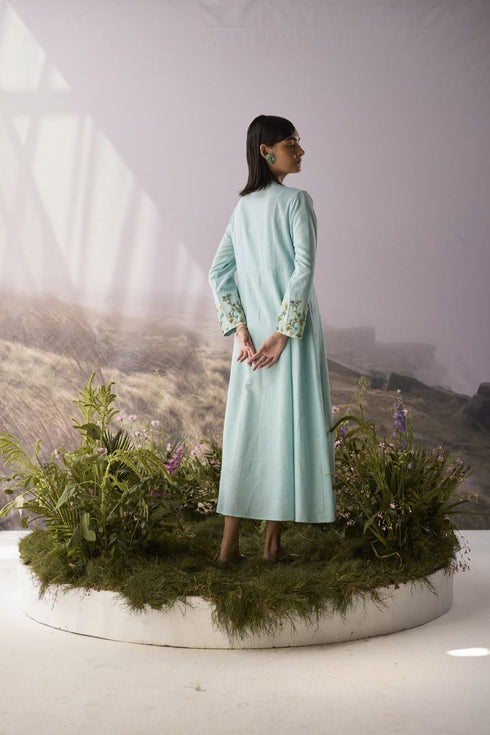 Azure beaded tunic