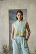 Azure beaded waistcoat