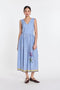 Azure embroidered blue and ivory dress