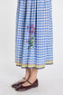 Azure embroidered blue and ivory dress