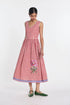 Azure embroidered dress