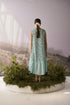 Azure floral V neckline dress