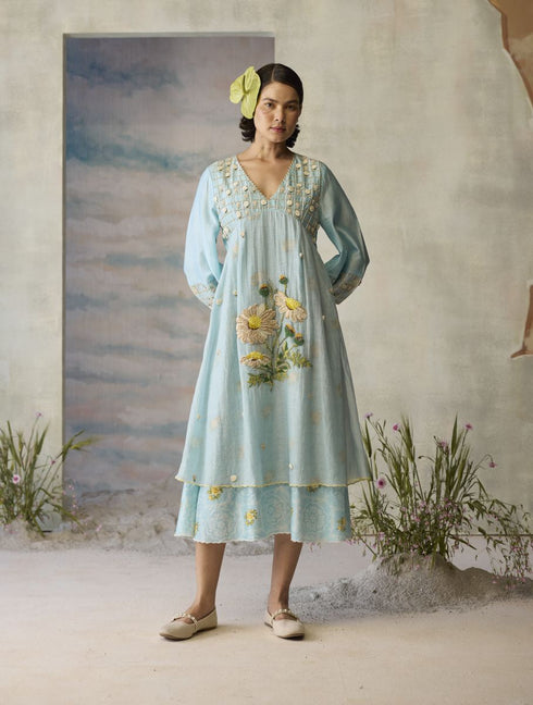 Azure floral dress