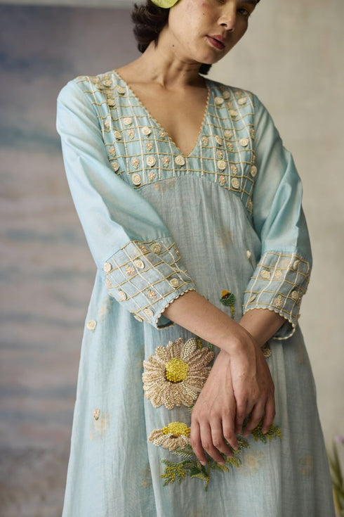Azure floral dress