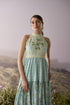 Azure halter neck dress
