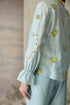 Azure printed floral top