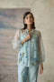 Azure sheer top