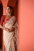Bagh boota beige and red sari set