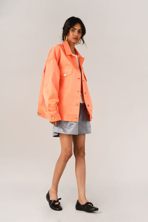 Banksiae peach oversize jacket