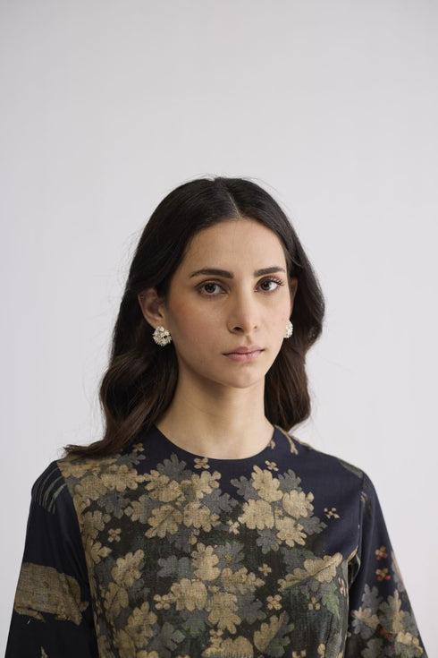 Banyan half pleated dress