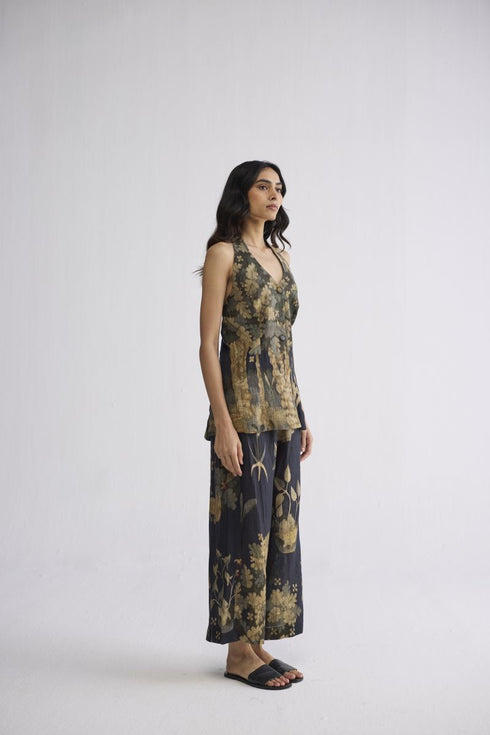 Banyan halterneck waistcoat and pants set