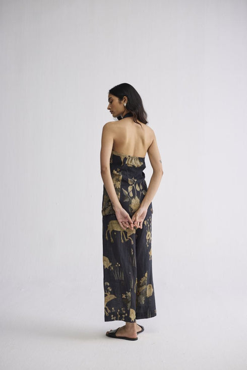 Banyan halterneck waistcoat and pants set