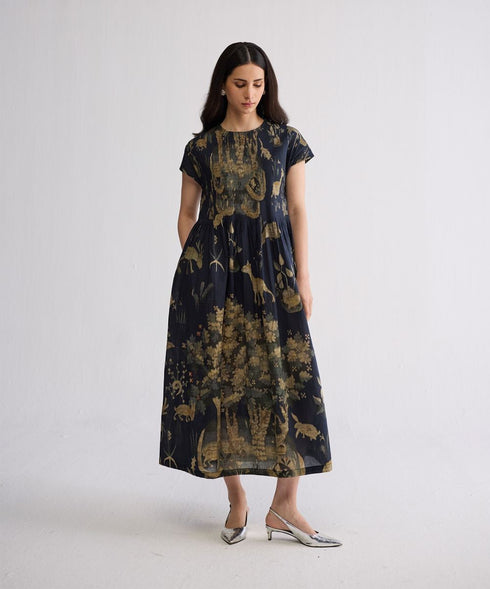 Banyan pintuck dress