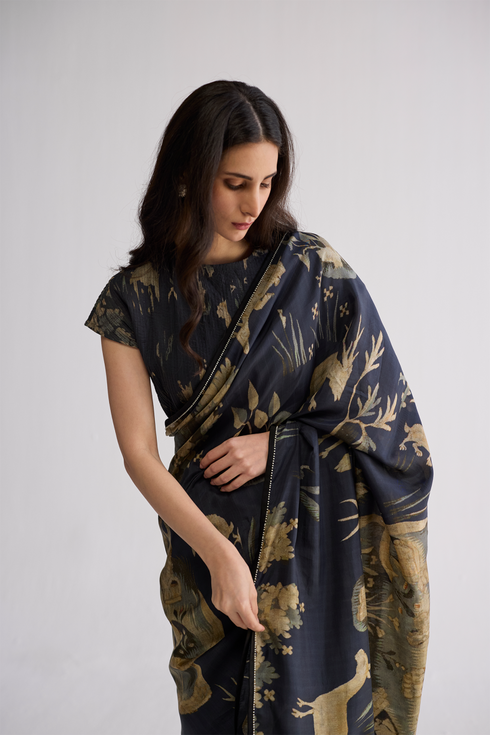 Banyan silk sari