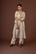 Barsana beige overlay kurta set