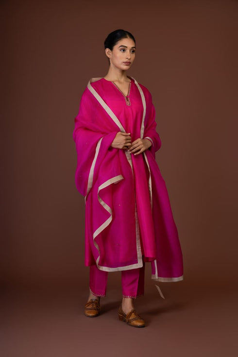 Barsana pink kurta set